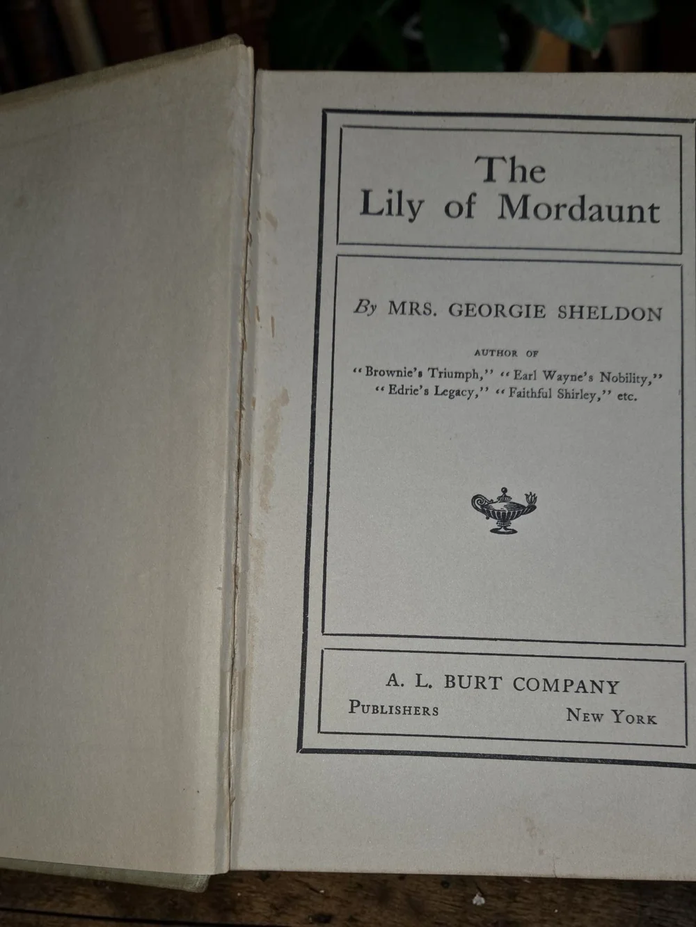 Antique Books lily mordaunt